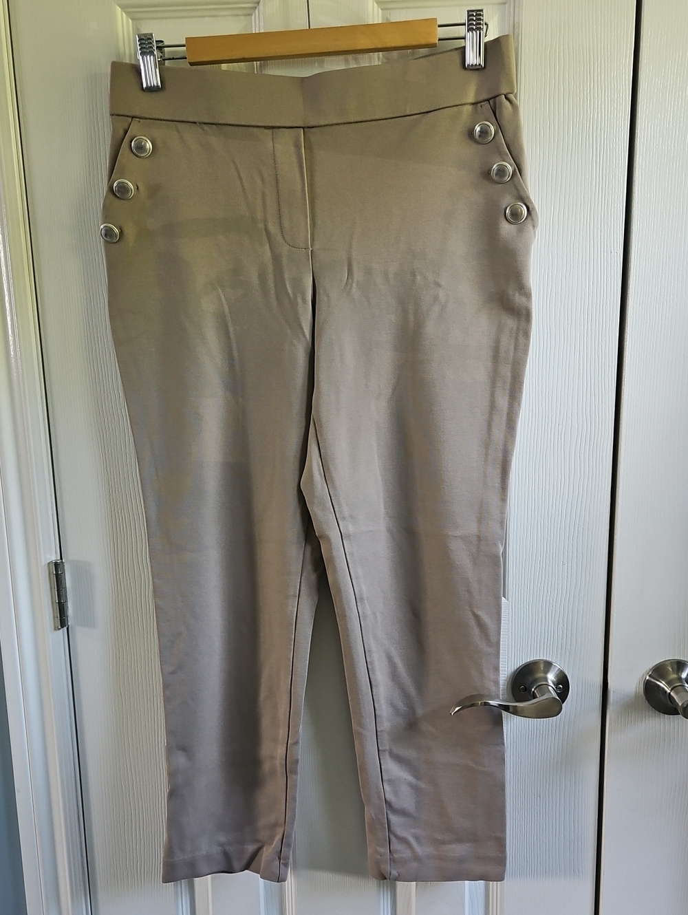 Lily Morgan Pull On Pant Size 10 Beige Color